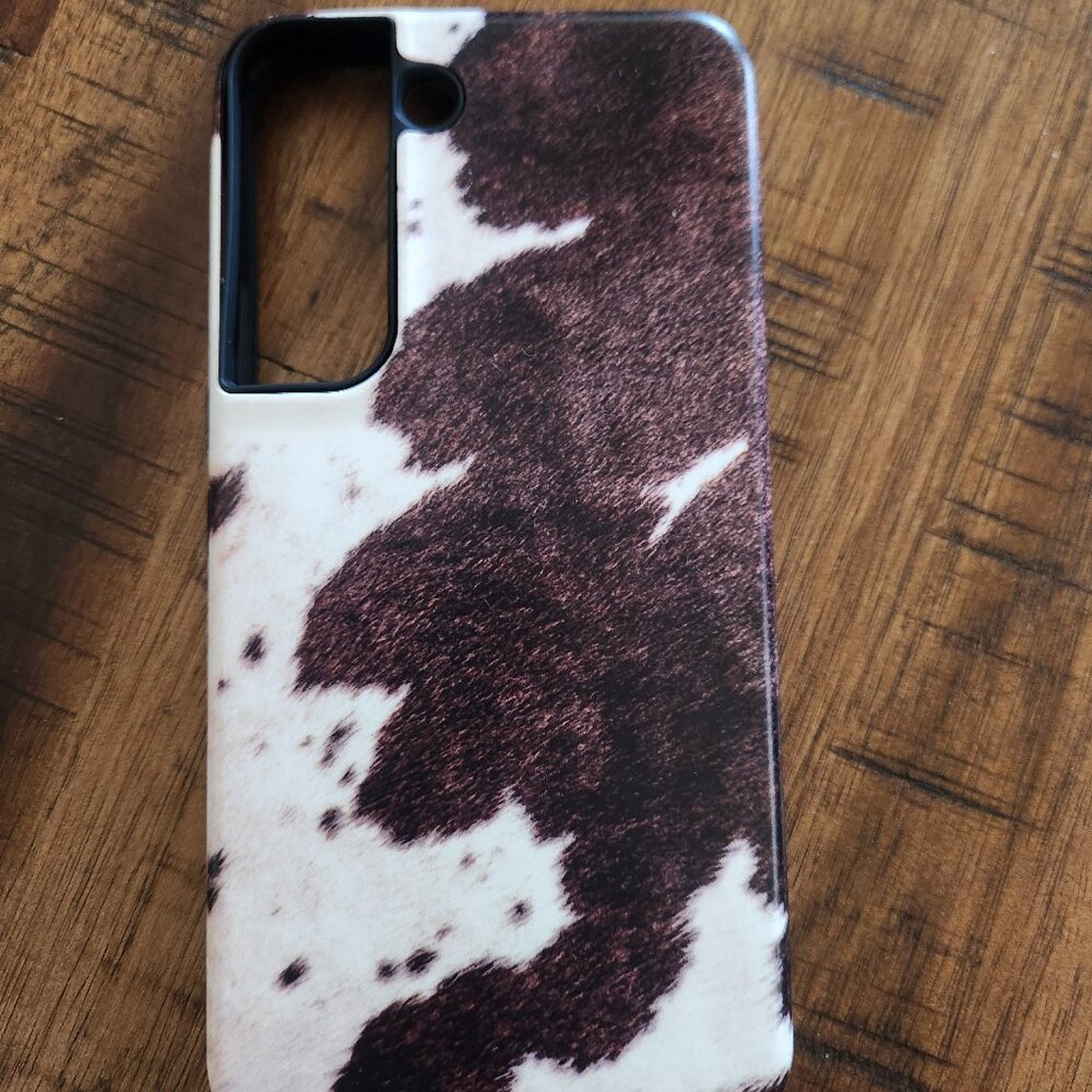 Samsung S22 Cowhide Print Tough Phone Case